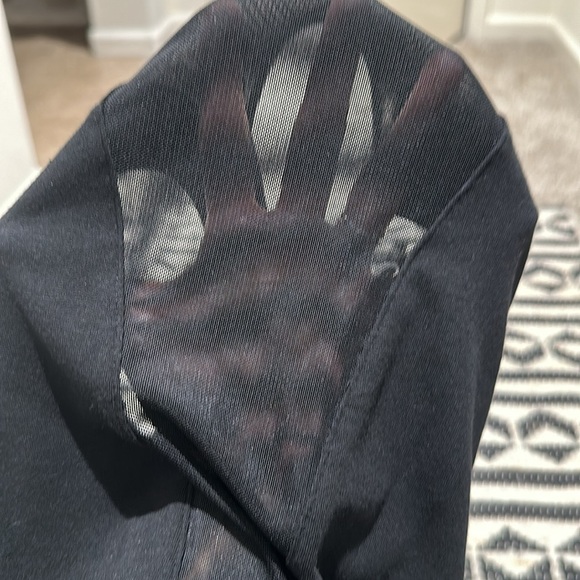 Nwt Black extra small express, bodysuit sheer middle - Picture 2 of 4